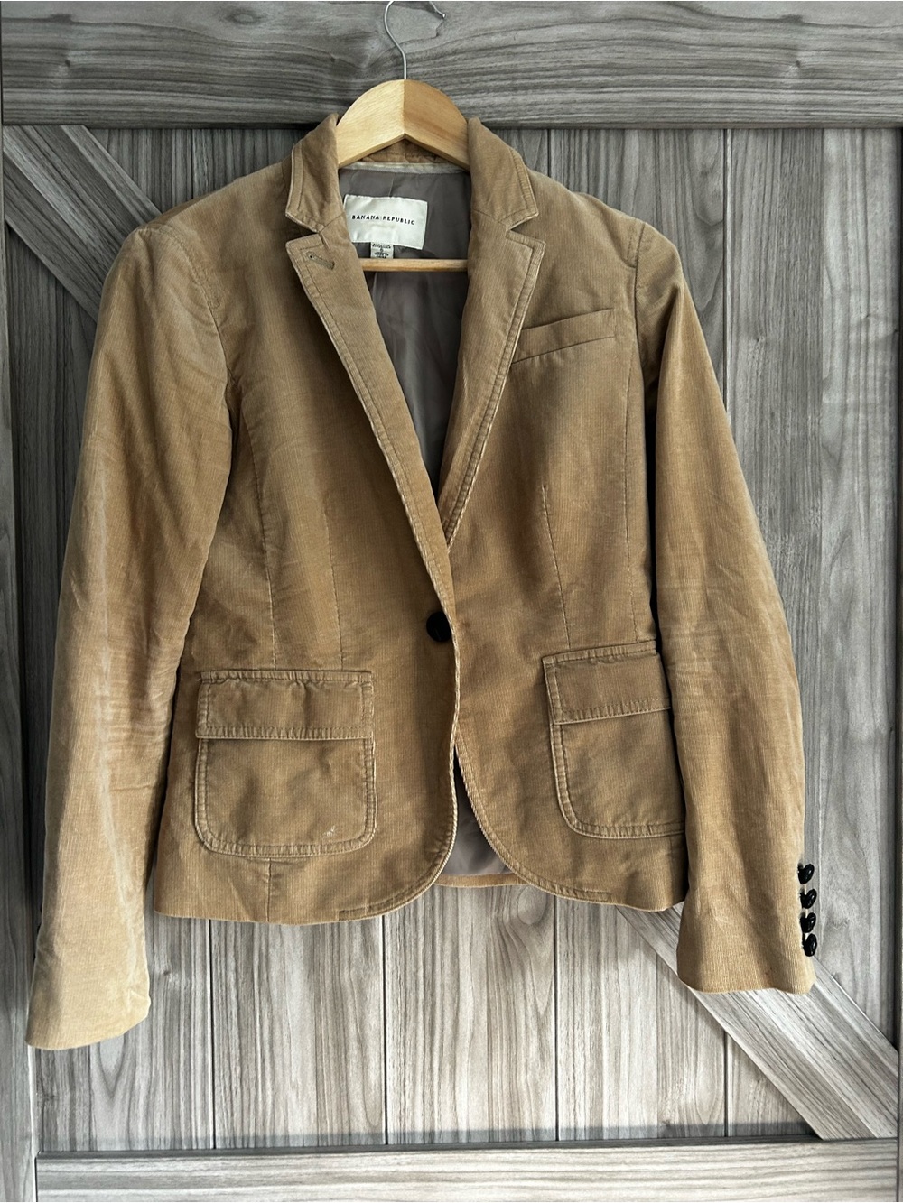 Banana Republic Tan Corduroy Blazer Jacket Size 6